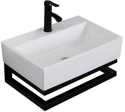 Wand-Waschtisch Waschtisch mit integriertem Eck-Waschtisch Waschtisch mit integriertem Eck-Waschtisch Eck-Badezimmer-Waschtisch, wandhängendes, platzsparendes Waschtisch, mit Kalt- und Warmwasserhahn(