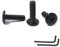 SHUNCHG 20 Pezzi M6x35 mm Viti a Testa Piatta con Esagono Incassato, in Acciaio Inox A2 V2A, con Finitura Ossido Nero e Filettatura Completa con 2 Chiavi Esagonali a Brugola