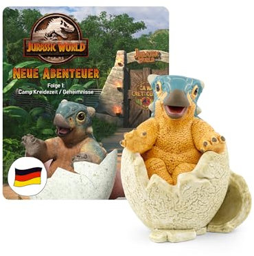 tonies Hörfigur für Toniebox, Jurassic World: Neue Abenteuer – Folge 1: Camp Kreidezeit/Geheimnisse, Hörspiel für Kinder ab 6 Jahren, Spielzeit ca. 44 Minuten