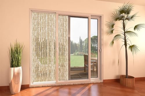 Generico Susanna Home Tenda Antimosca Antirumore Caduta Pannello Porta Finestra Casa in Ciniglia (BEIGE, 100X220)