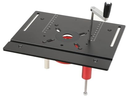 ECUTEE Oberfräsenlift Router Lift System Kit Frätisch Eingeplatte Fräshebetisch Tisch Lifting Werkzeug Router Tisch Sägeneinsatz platte Oberfräsen Hebesystem Set für Holzbearbeitung