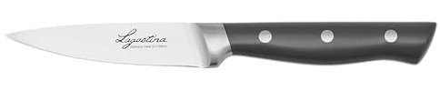 Lagostina Virtuoso, Coltello Spelucchino 9cm, Robusto e Resistente, Lama in Acciaio Inox, Manico Ergonomico Rivettato con Rinforzo, Elevata Affilatura, Taglio senza sforzo