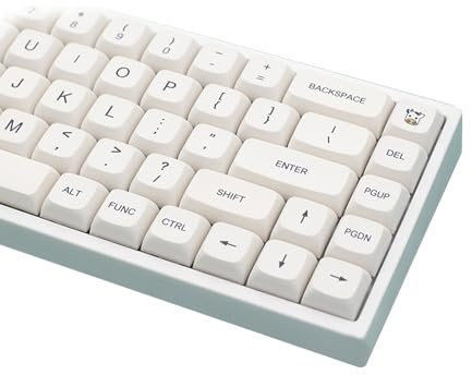 KOVNISE Jelly Keycaps XDA - Juego de 120 teclas, teclas de teclado personalizadas, teclas de teclado blancas, juego de teclas PBT blancas para teclado mecánico 100%, 75%, 65%, 60%, teclas minimalistas