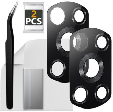 ExtKry 2 Pack Cristal Cámara para Xiaomi Poco X3/X3 Pro | Calidad original cristal cámara lente cámara cristal de cámara reemplazo de vidrio con kit reparación.
