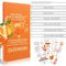6 Stück 20cm Glasstrohhalme Aperol Spritz, Wiederverwendbar Glas Strohhalm Aperol Spritz Geschenkset mit Reinigungsbürste und 3 Rub On Sticker, für Cocktails, Smoothie und Säfte