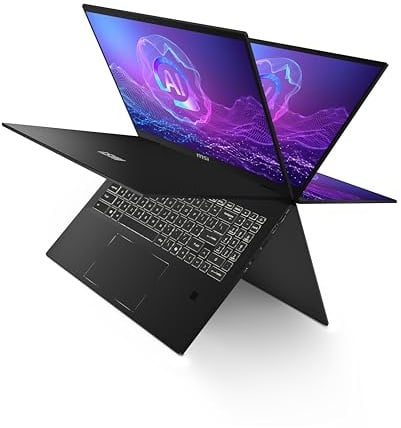 msi Summit A16 AI+ (2025) 16” QHD+ 165Hz 2-in-1 Touchscreen Laptop: AMD Ryzen AI 9-365, Radeon Graphics, 32GB LPDDR5x, 1TB NVMe SSD, 360 Flip, Pen, Win 11 Home: Ink Black A3HMTG-205US