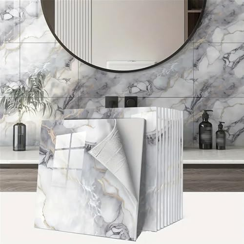 AMOYUN Azulejos Adhesivos Cocina, 10 piezas Vinilo Pared Vinilos de Pared Decorativos 30x30cm Revestimiento de Paredes PVC Baldosas Adhesivas Pared Cocina Azulejos Baño Vinilo Suelo