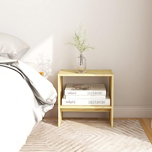RMIHSJG Nachttische 2 STK. 40x30,5x40 cm Massivholz Kiefer, robuste Beistelltische mit viel Stauraum, Elegante Holzmaserung und exzellente Handwerkskunst für Ihr Schlafzimmer