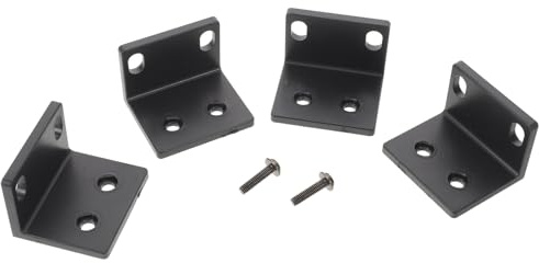4pcs Microphone Receiver Mounting Corner Guard Plastic Black | Speaker Cabinet and Music Equipment, Space-saving Design, Easy Adjustment, Conference Use