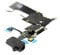Smartex® Ladebuchse mit Flex Kabel kompatibel mit iPhone 5S Schwarz – Dock Connector mit integrierten Mikrofon, Homebutton, Lautsprecher Anschluss