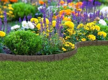 EZ Border Stone Garden Edging In Earth (Pack of 10)