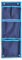 cartrend 10238 - Bolsa Colgante para Caravana, Caravana, Caravana, Plegable, casa, Garaje, Barco, 4 Compartimentos, 24 x 22 cm