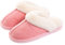 Misolin Pantofole Scamosciate da Donna Uomo Invernali Interne Ciabatte Casa Morbida Autunno Inverno Memoria Schiuma Pavimento Indoor Outdoor,Rosa M(280)=38.5/40 EU