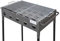 Flores-Cortes Barbacoa Metálica Portátil de Carbón con Parrilla | Asador para Exterior con Patas Desmontables Ideal para Jardín, Camping o Excursión | Pintura Anticalórica y tamaño de 51x33x60cm