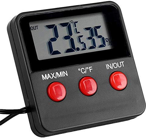 Broco Igrometro per Incubatrice, Termometro digitale LCD igrometro Temp di umidità del tester del monitor for tenere incubatrice for animali domestici