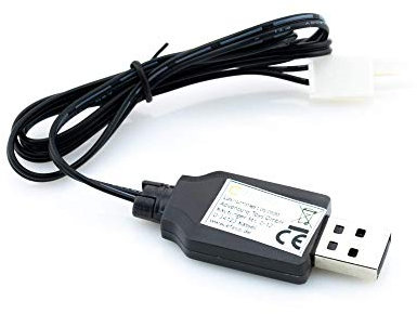 efaso 9,6V USB-Ladekabel - Passend für RC Akkus mit Mini Tamiya Stecker - z.B. Torro Tiger 1, T24/85, Diverse RC Panzer