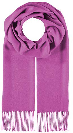 fiebig Cashmink Schal in Uni | Halstuch für Damen & Herren in Größe 180 x 30 cm | Made in Germany (One Size, Pink)