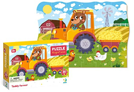 Dodo D300371 Educational Teddy Farmer Puzzle 30 Pieces, Various