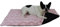 HS-Hundebett 45x65cm Rose rutschfeste Exklusivdecke in Unifarben I Antirutsch-Hundedecke Made in Germany I Weiche Kuscheldecke für große & kleine Hunde I waschbar bei 40°
