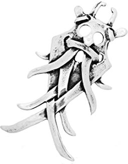 Windalf Vikings Schmuck Anhänger ÅRHUS 4.3 cm Odins Maske Wikinger Amulett 925 Sterlingsilber