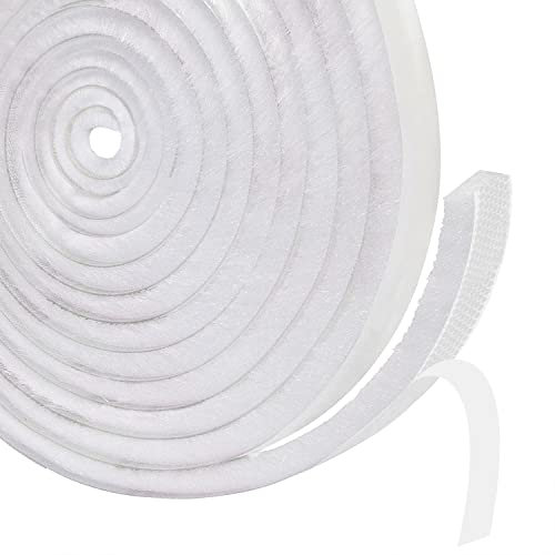 Bürstendichtung Türdichtung Selbstklebend 9mm(B) x15mm(D) x6M(L), Türbodendichtung Insektenschutz, Dichtungsbürste für Tür, Fenster, Kleiderschränk, Zugluftstopper Staubdicht,zugluftstopper für türen