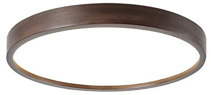 WFZRXFC LED-Deckenleuchte in der Nähe der Decke, Holzlampe, Deckenleuchte, runde Unterputz-Halterung, Nussbaum für Küche, Flur, Badezimmer, Treppenhaus, wasserdichte IP65-Deckenleuchten