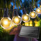 GHUSTAR Solar Lichterkette Aussen Glühbirnen- 15M Lichterkette Außen Solar Wetterfest mit 25+2 G40 LED IP65 Wasserdich 4 Modi Outdoor Solarlichterkette für Balkon Garten Hochzeit Deko Camping
