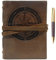 Sovereign-Gear Leder Notizbuch A5 Tagebuch Journal Geprägt Kompass Handgefertigte Reisetagebuch, Vintage Notebook Für Männer Frauen Antik Rustikal Echtes Leder 21X15Cm Geschenk Sketchbook Reisende