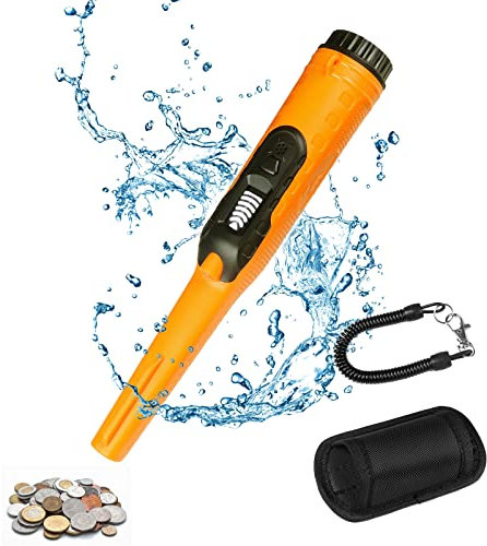 Opaltool Metalldetektor Pinpointer, P68 Wasserdicht Tragbar, LCD Pin Pointer, 360° Scan Metallsuchgerät für Kinder und Erwachsene