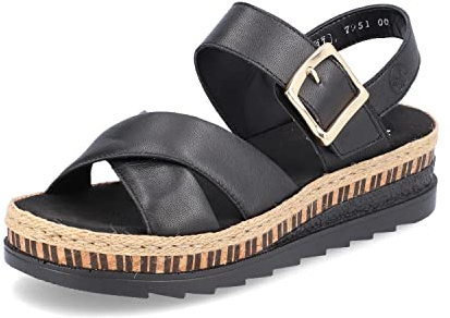 Rieker Women Sandals V7951, Ladies Strappy Sandals