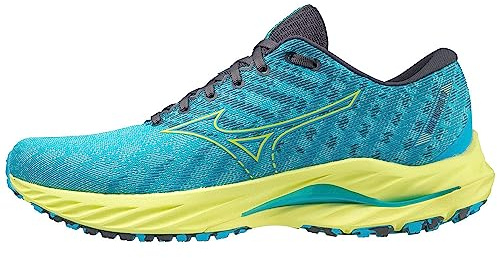 Mizuno Herren Wave Inspire 19 Running, Jblue Bolt2neon Luminous, 46.5 EU