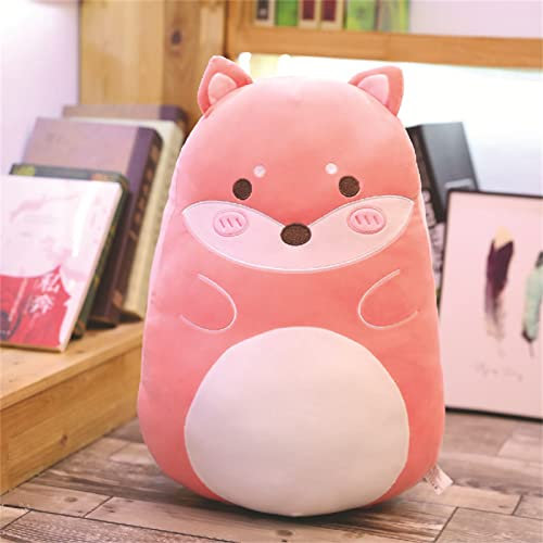 GLITZFAS Plüsch Kissen, Tier Kissen Plüschtier Stofftier Kuscheltier, Stofftier Puppe, Spielzeug Mädchen Jungen Geschenke für Geburtstag, Valentinstag, Weihnachten (Fuchs,60cm)