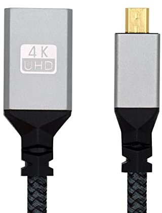 CY Câble 4K Type-D Micro HDMI 1.4 mâle droit à HDMI femelle câble d'extension pour DV MP4 caméra DC Ordinateur portable HDTV