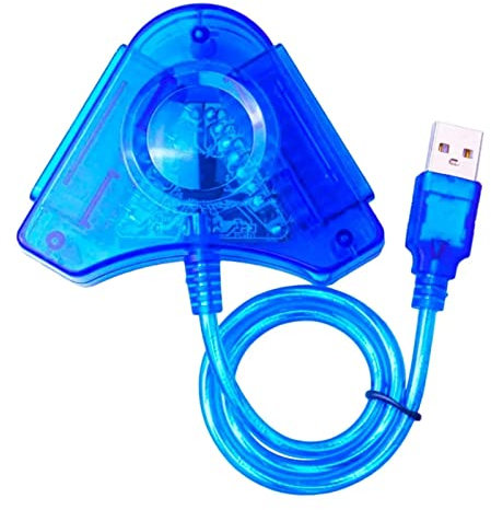 Leapiture Câble Conventer PS2 vers PC Adaptateur De Jeu PS2 vers PC Cordon Convertisseur De Jeu PS2 vers PC 1 pour 2 Plug and Play pour WIN98 XP 7 8