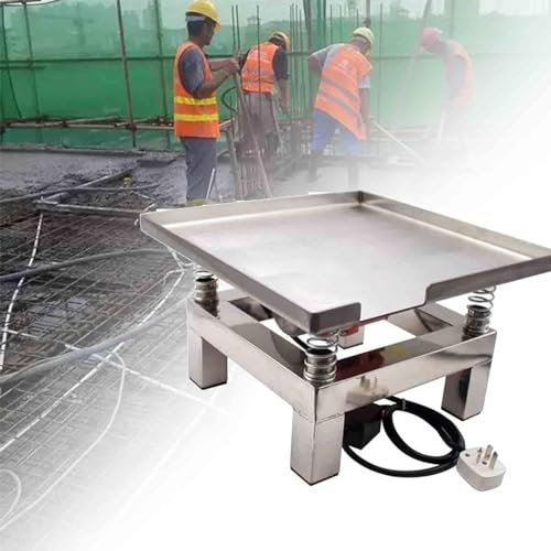 SKIHOT Petite Table Vibrante en Béton,350x350mm/500x500mm Test De Vibration Électrique,Mini Table De Vibration en Acier Inoxydable,Plate-Forme De Vibration De Bloc De Test De Banc,50 * 50cm-220V