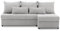 Mebligo Ecksofa Venezia mit Schlaffunktion und Bettkasten (POSO 055, Schaum)