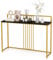 LIFEZEAL Konsolentisch Marmor, Schmaler Eingangstisch mit Metallgestell, Moderner Flurtisch in kandinavischer Stil, Multifunktionaler Beistelltisch für Wohnzimmer Flur, 120x32,5x88cm, Gold (Schwarz)