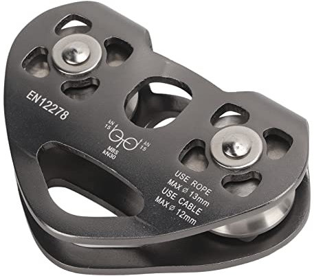 KIMISS Zipline Swivel Pulley, Aluminium mit Tandem Speed Zipline Rock Climbing Double Trolley für Bergsteigen