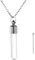 Collier avec pendentif bouteille ouvrable, en verre et acier inoxydable, pour petit mot, petit cadeau,Pendentif Collier Halloween Choking Collier Lueur Collier Pour Femmes Hommes Adolescentes Filles