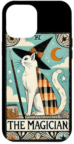 iPhone 15 Pro Max The Magician Cat Tarot Card Illustration Case