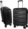 HANSEKOFFER Hartschalenkoffer mittelgroß · Koffer L · Reisekoffer mit Rollen · Trolley mit Teleskopgriff · Leicht · Rollkoffer mit Zahlenschloss · Schwarz