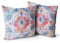 Snylcce 2er Set Frühlings Boho Kissenbezüge Dekokissen 55 x 55 Samt Soft Kissenbezug Böhmischer Retro Ethno Dekorative Kissenhülle Zierkissenbezüge für Sofa Schlafzimmer Wohnzimmer Zuhause Floral
