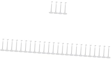 ibasenice 28 STK Lagerregal Modepuppenständer weißer Puppenständer Vitrine für Puppen Kleiner Puppenständer Zubehör doll Accessories Puppenaufbewahrung Kleiderbügelständer Spielzeuge