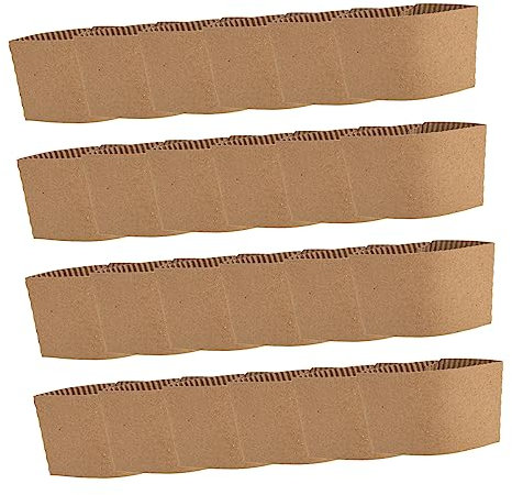 SEWOART Manicotti Per Tazze Da Caffè 50 Pezzi, Custodie Protettive in Carta Ondulata Isolante, Copritazza Termico Resistente Per Bevande Calde Ed Esterno