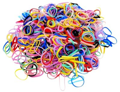 MYGLOAR 500 elastici multicolori, anelli di gomma larghi per casa, ufficio, scuola, riutilizzabile e durevole, colori assortiti, fascia elastica in gomma (5 colori)