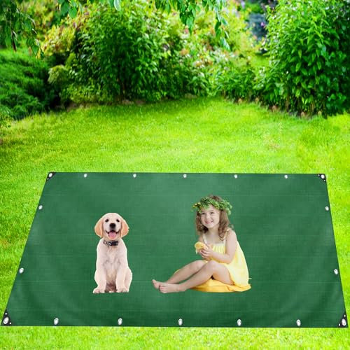 Tarpaulin Waterproof Heavy Duty Waterproof Sheet 5.5x12 m 500g/m² with Eyelets, Outdoor Furniture Cover,Caravan Cover Sheet,Camping Tarp,Ground Sheets for Paddling Pool Cover LXX94W, Green