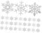 JEWEDECO 30st Schneeflocken-aufkleber Flash-kostüm Weihnachtspatches Für Mini- Bekleidungszubehör Weihnachtliche Patches Zum Aufnähen Gestickte Aufnäher Mit Schneeflocken Stoff Silver