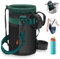 Desing Wish Porte 12-24oz Gourde Velo sans Vis Bidon Porte Velo Porte Gourde VTT pour Bouteille de Vélo Guidon Poussette Scooters Randonnée Fauteuil Roulant avec Bandoulière Cordon Telephone Portable