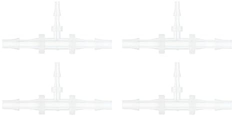 HOPESPANNER Lot de 4 raccords cannelés en plastique pour tuyau de 0,3 cm x 3/32 x 0,3 cm