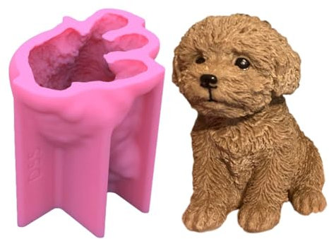 Moule à résine pour Chiens - Moule de Chiot, Moule en résine époxy | Moule pour débardeurs Bougie en Silicone de Grande Taille, Outils de Four de Fondant Animal Ours en Peluche